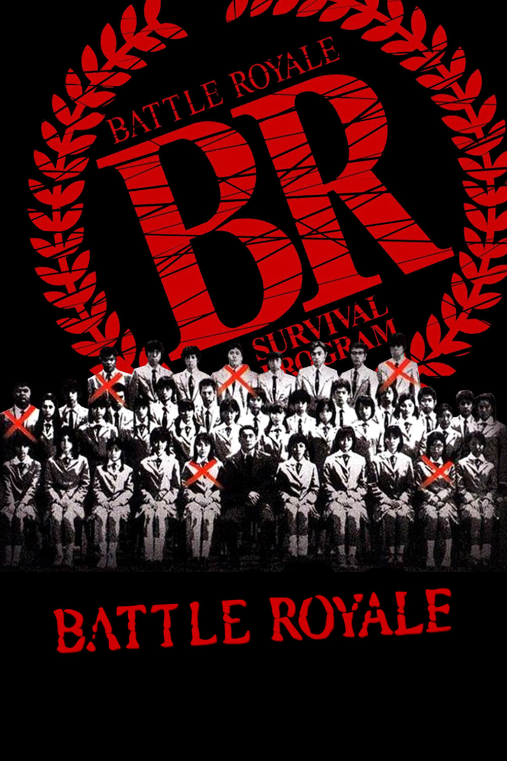 Watch Battle Royale (2000) Online — a groundbreaking Japanese survival-thriller about a class of students forced into a brutal government battle program, starring Tatsuya Fujiwara and Aki Maeda.